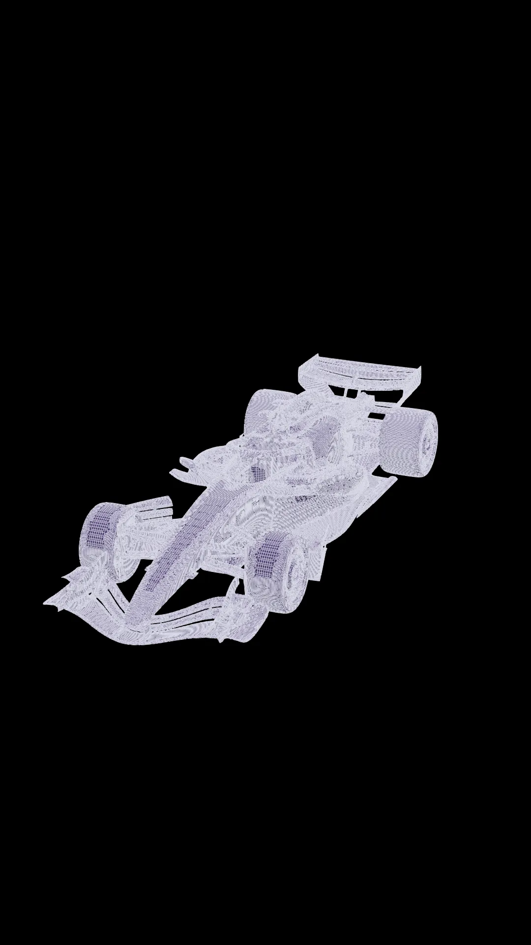 Close-up of the refined surface mesh near the car body